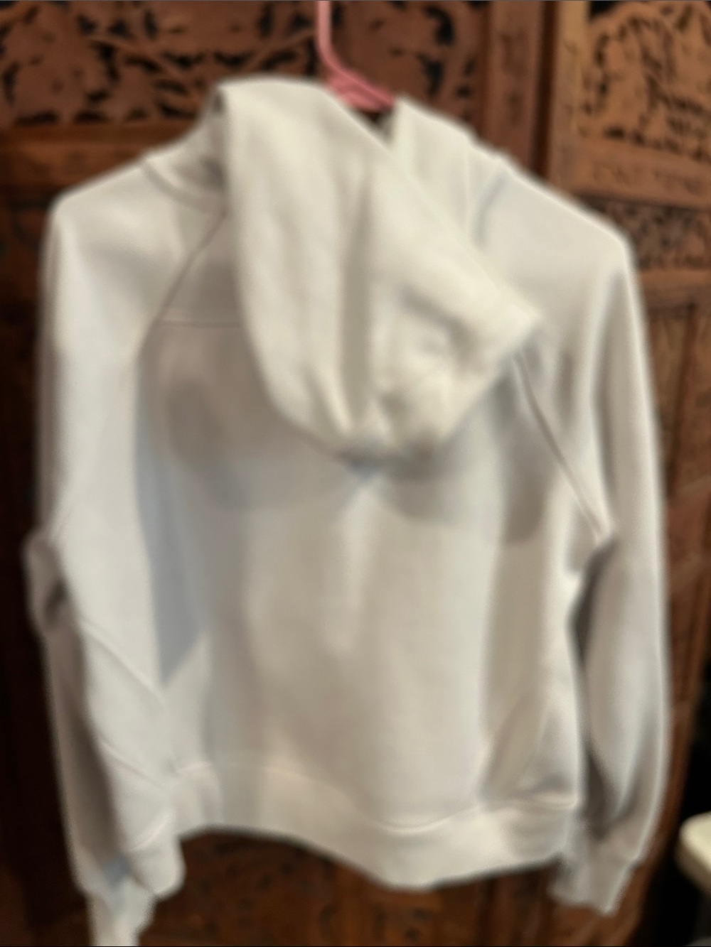 Danskin Light Cream Full-Zip Hoodie with Silver Zipper - Picture 5 of 5